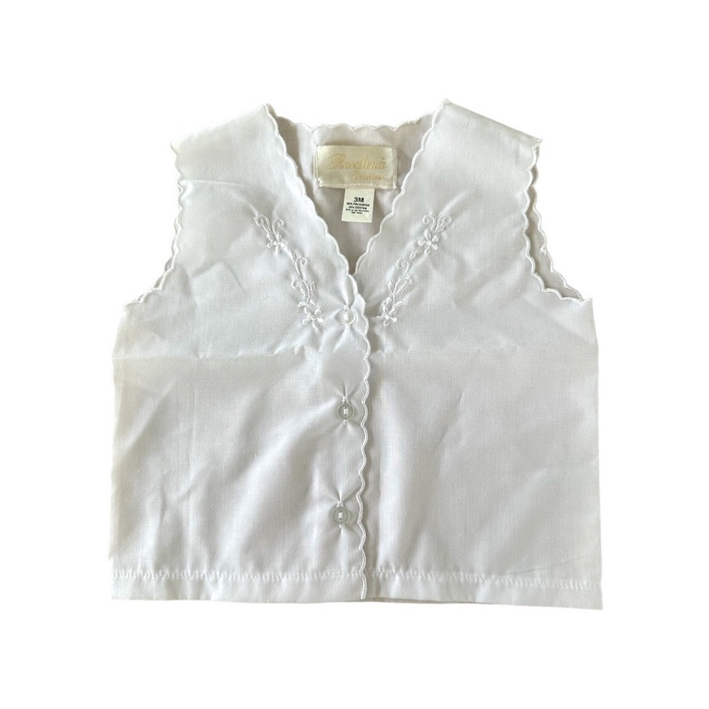 Rosalina Collection White Embroidered Vest Top | 3M